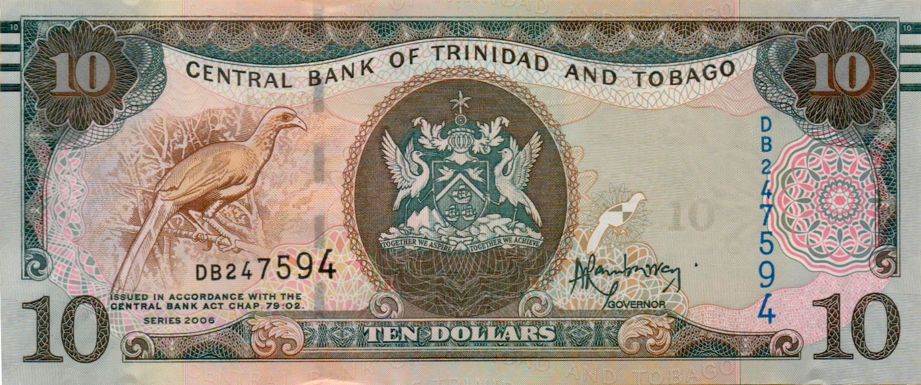 Trinidad and Tobago 10 2006 UNC P-57/1